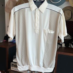 Vintage Palmland polo button up knit shirt